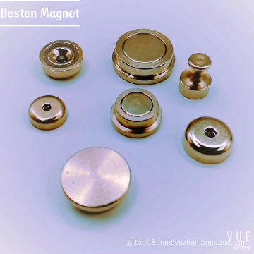 Rare Earth Pot Magnet with female thread